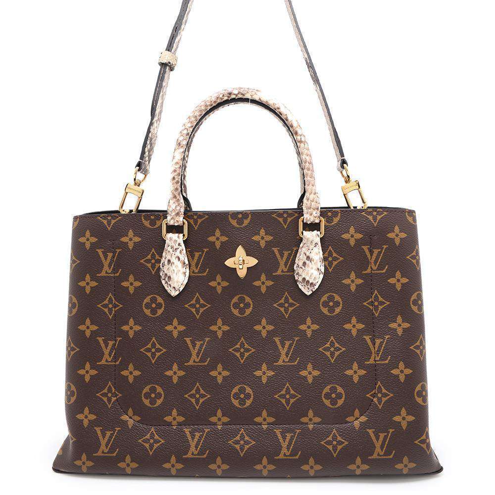 Louis Vuitton Monogram Python Flower Shoulder Bag… - image 1